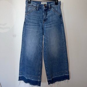 size 26 Cropped Wide leg Madewell Jeans